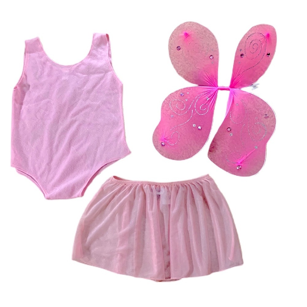 PINK TUTU & BUTTERFLY WINGS 3pc - Picture 2 of 8